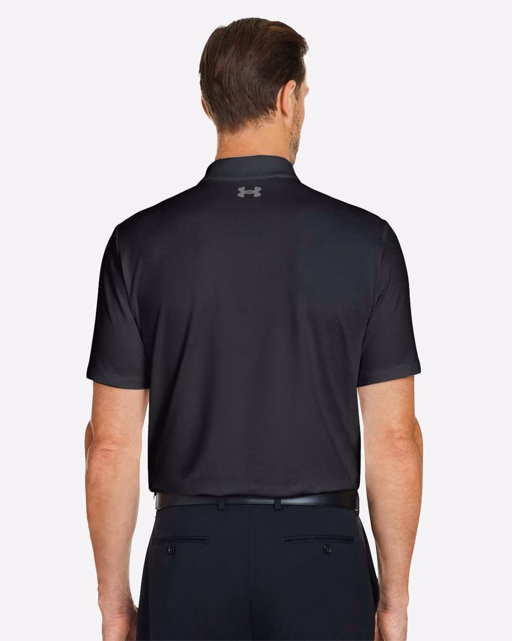 Custom Under Armour Men's Performance 3.0 Golf Polo - Black/ PTC Grey back