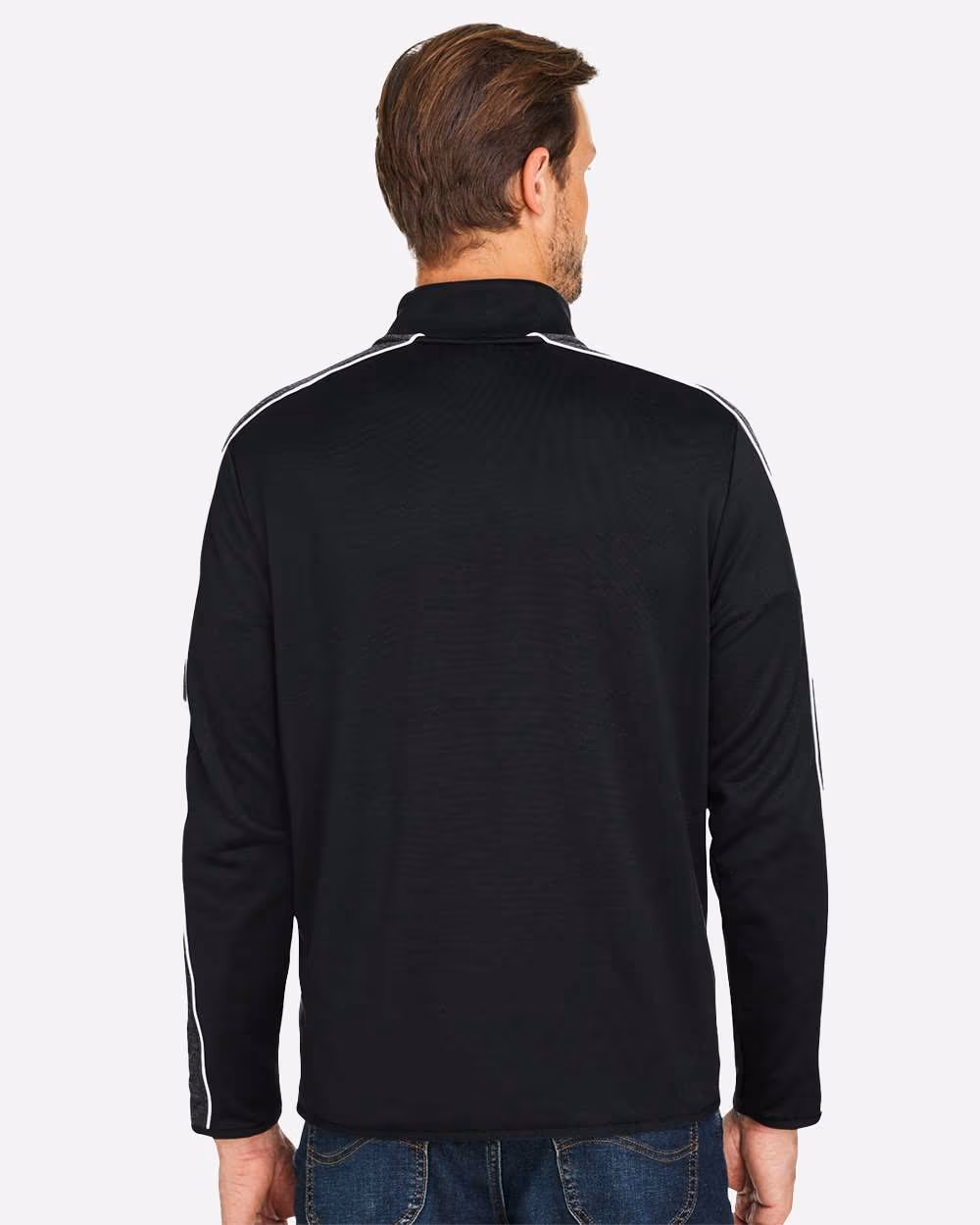 Custom Under Armour Men's Command 2.0 Quarter-Zip Pullover - Black/ White back