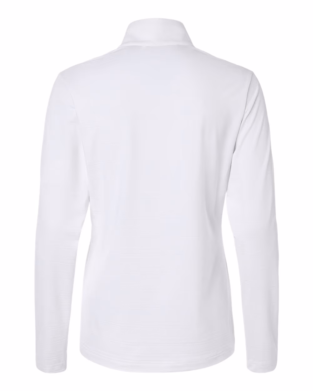 Custom Adidas Women's Textured Stripe Quarter-Zip Pullover - White flat back