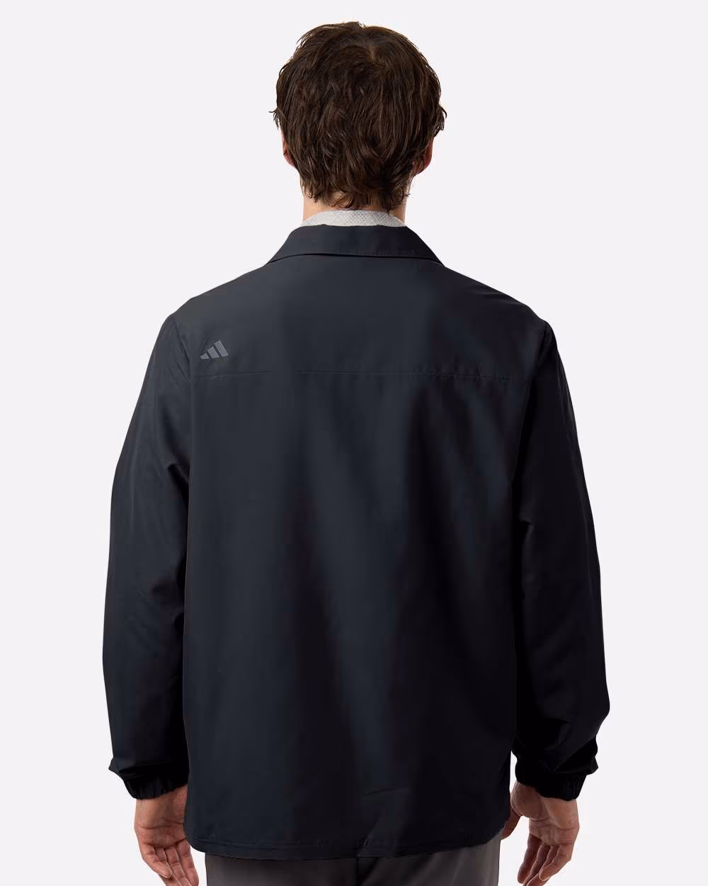 Custom Adidas Men's Lifestyle Full-Zip Jacket - Black back