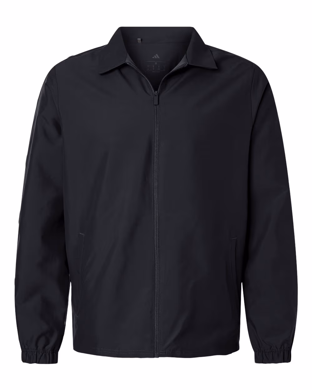 Custom Adidas Men's Lifestyle Full-Zip Jacket - Black flat front