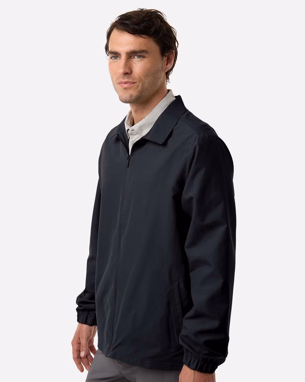 Custom Adidas Men's Lifestyle Full-Zip Jacket - Black side
