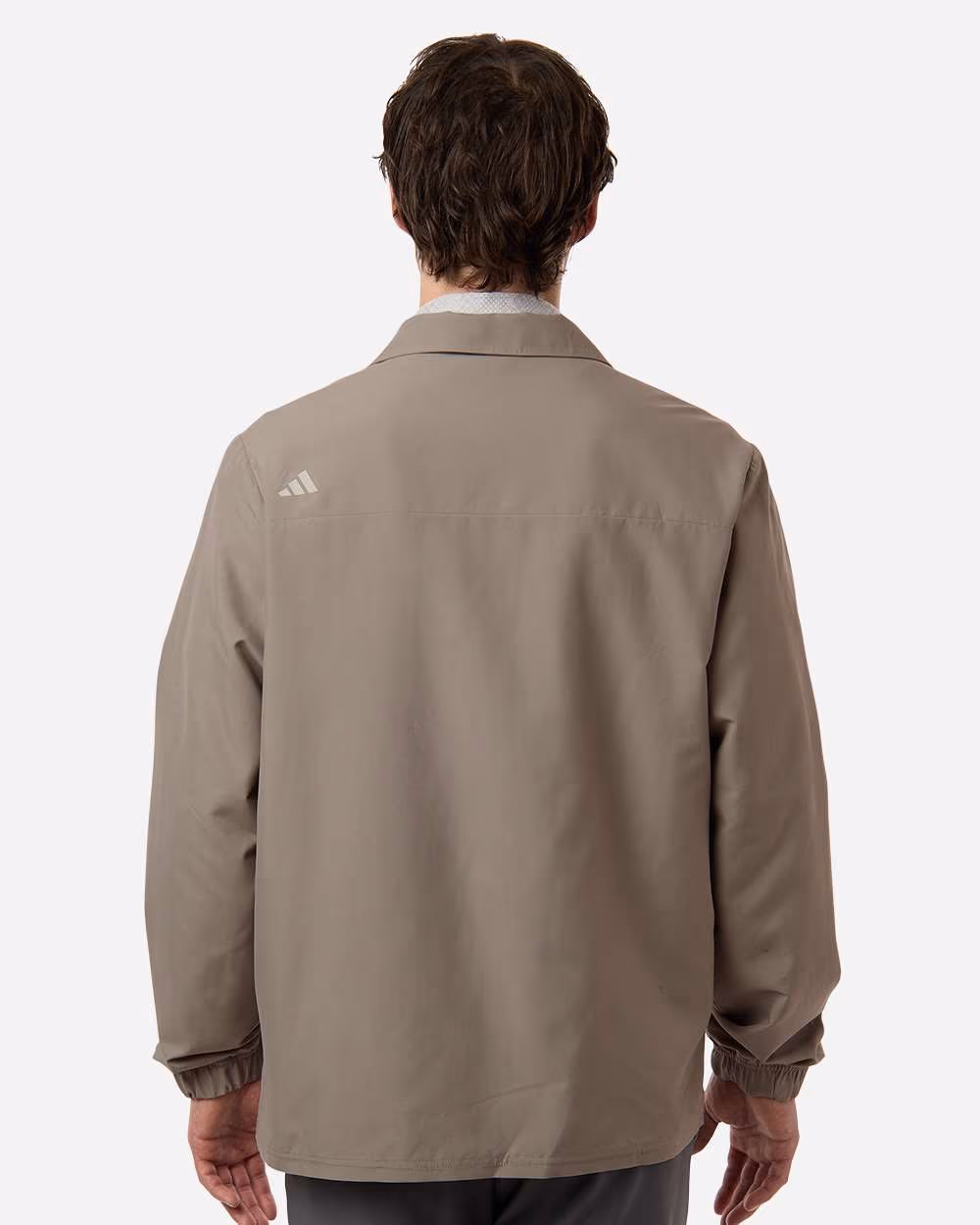 Custom Adidas Men's Lifestyle Full-Zip Jacket - Putty Beige back