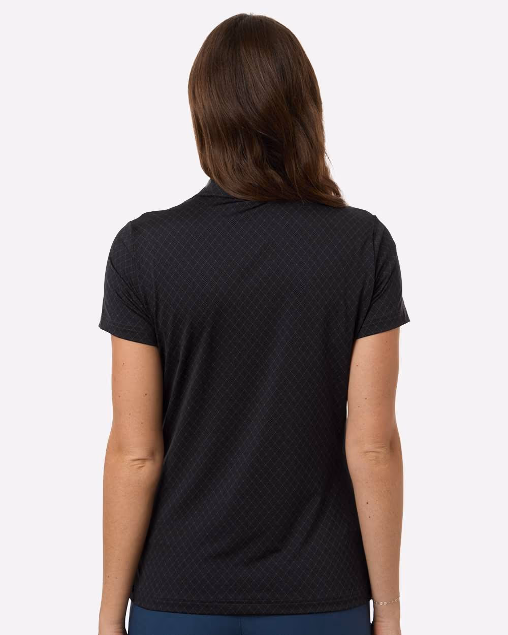 Custom Adidas Women's 4-Way Stretch Printed Polo - Carbon back