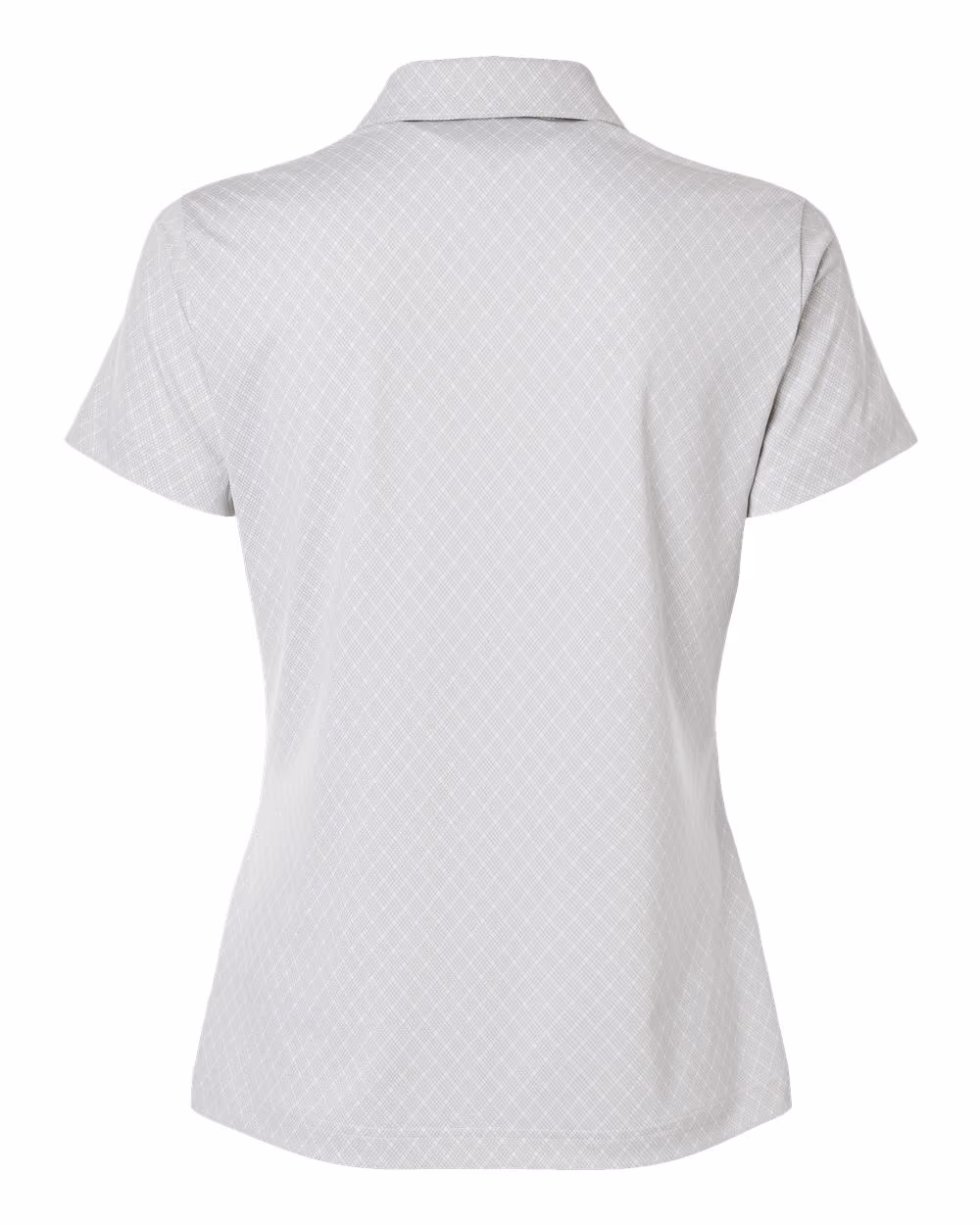Custom Adidas Women's 4-Way Stretch Printed Polo - White flat back