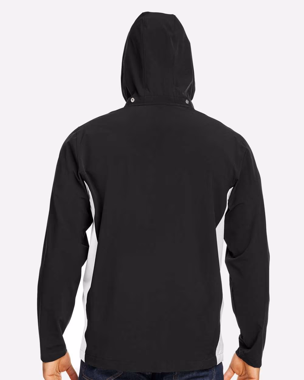 Custom Under Armour Men's Rival Stretch Jacket - Black/ White back