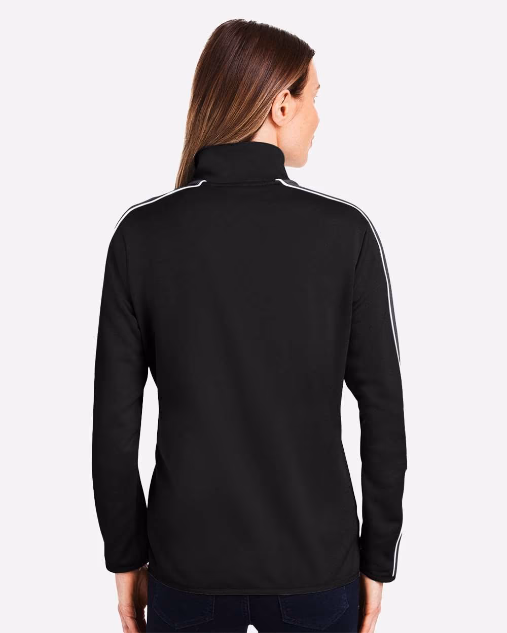 Custom Under Armour Women's Command 2.0 Quarter-Zip Pullover - Black/ White back
