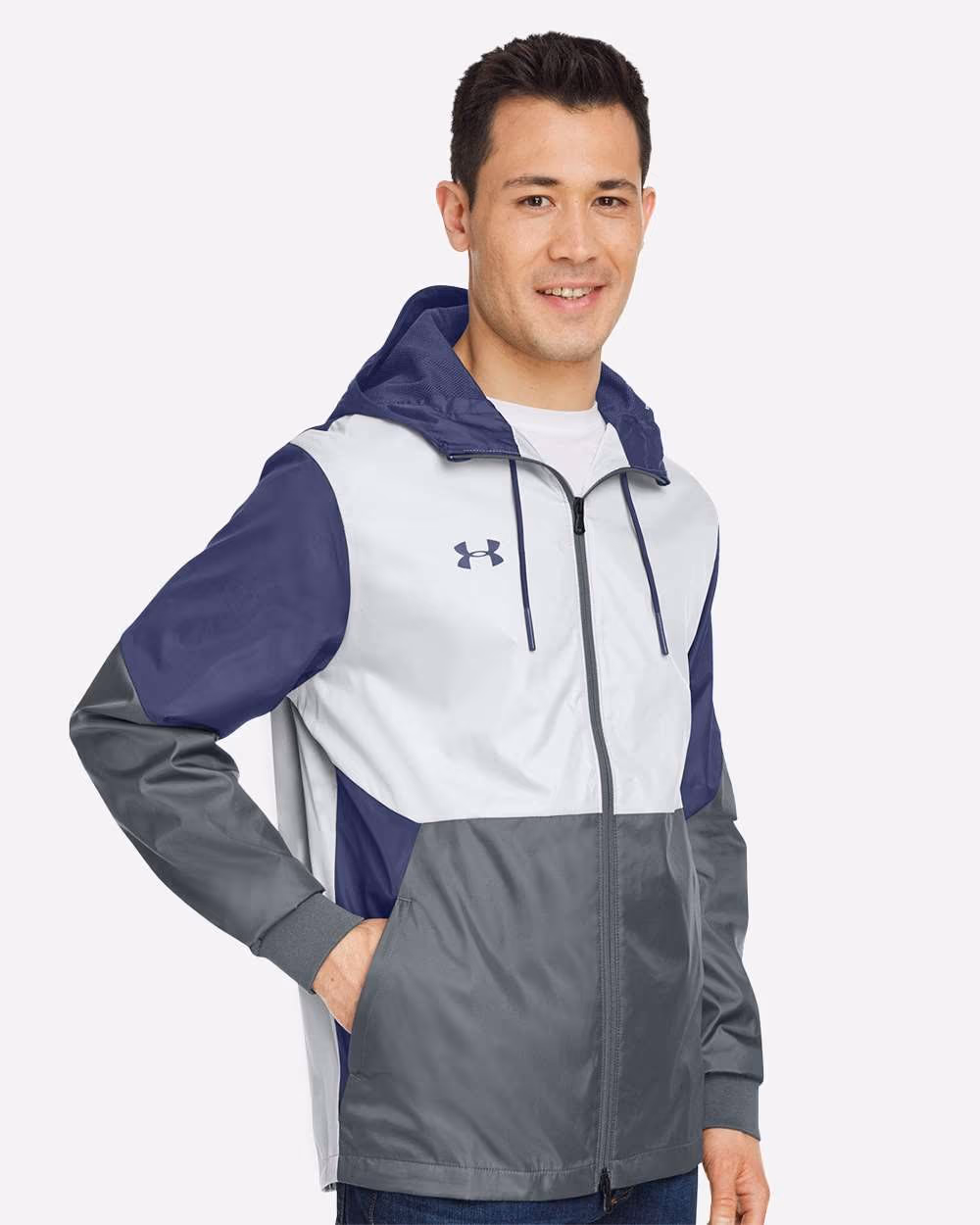 Custom Under Armour Men's Team Legacy Jacket - Navy/ Navy side