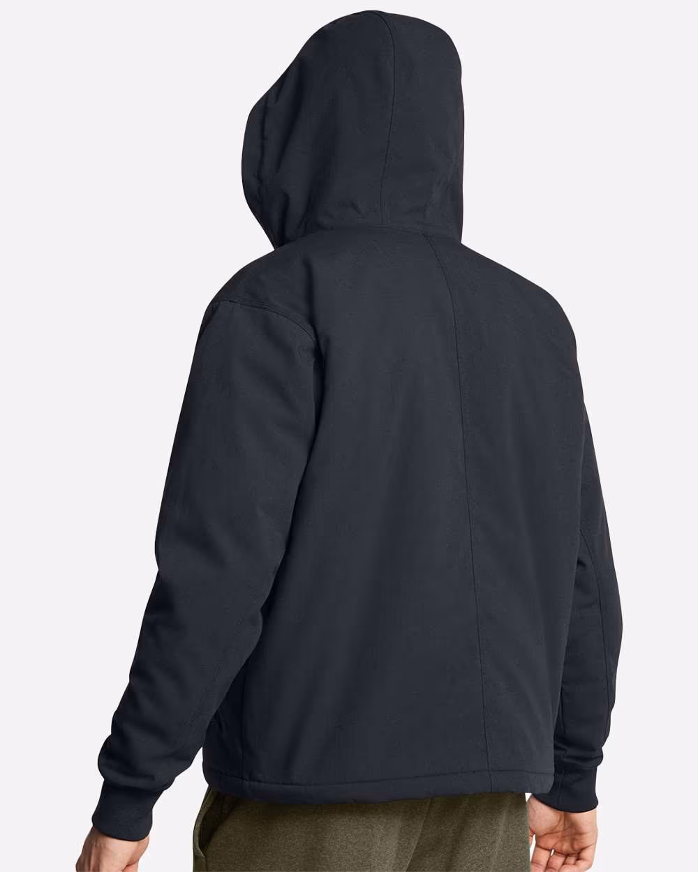 Custom Under Armour Men's Icon Fleece Jacket - Black/ Black back