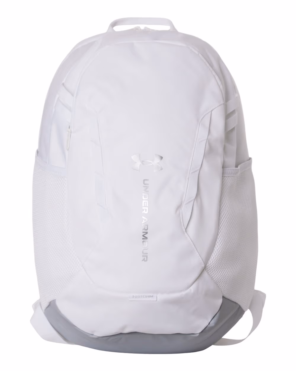 Custom Under Armour Hustle Team Backpack 6.0 - White front