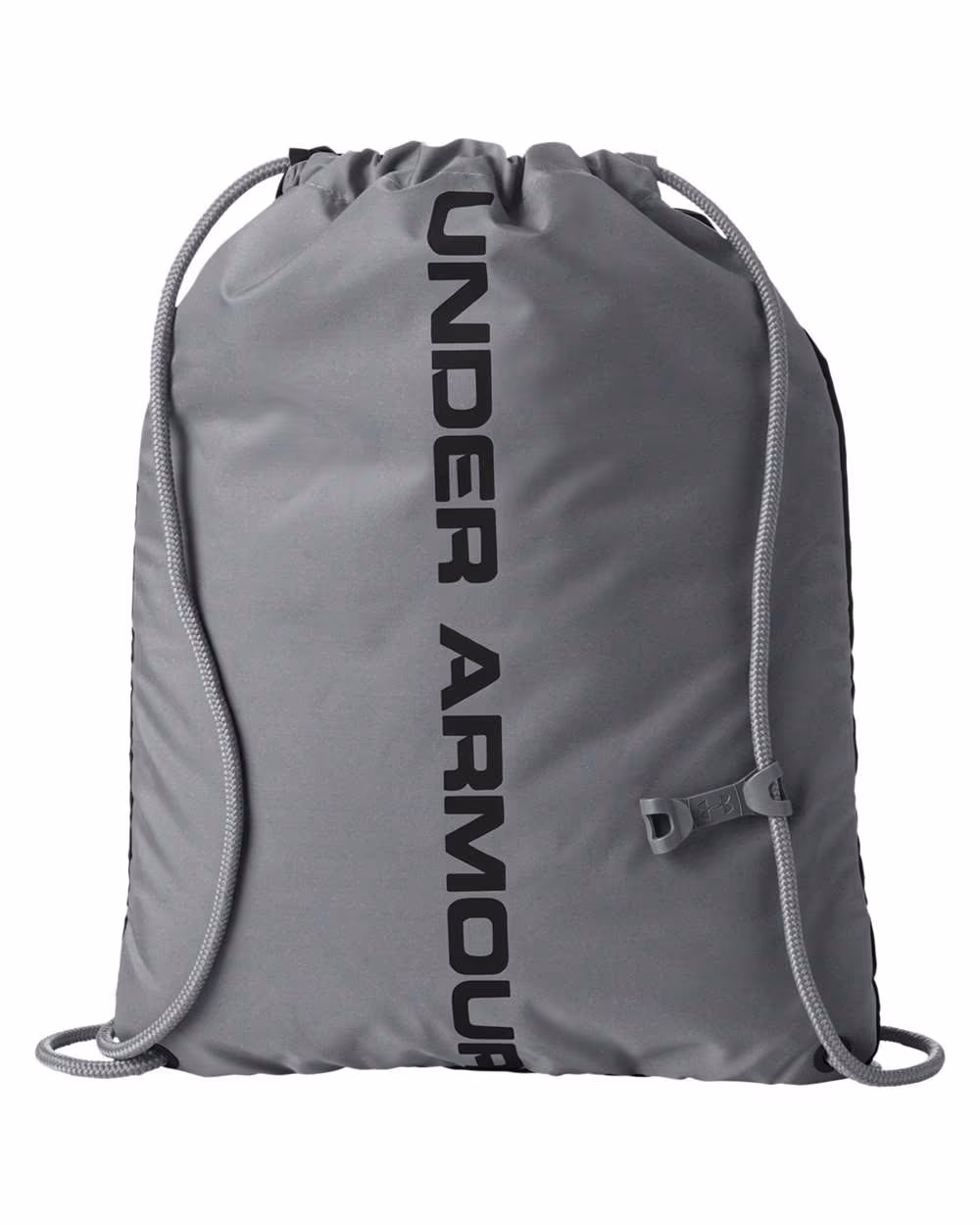 Custom Under Armour Ozsee Sackpack Drawstring Bag - Black/ Steel back