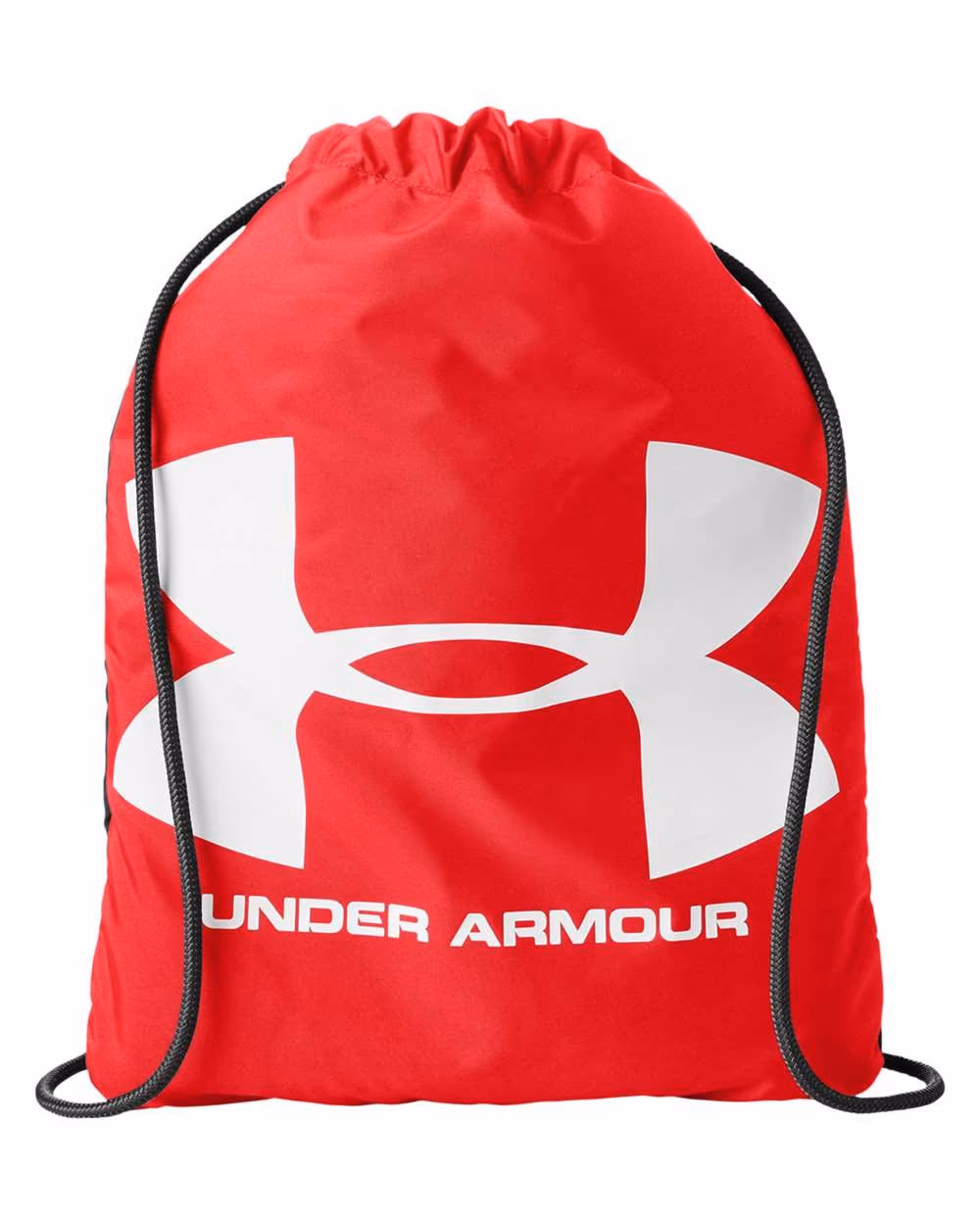Custom Under Armour Ozsee Sackpack Drawstring Bag - Red/ Red front