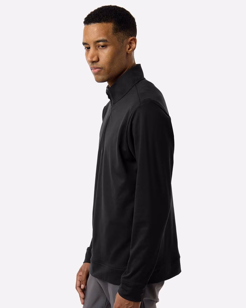 Custom Adidas Men's Ultimate365 Classic Quarter-Zip Pullover - Black side