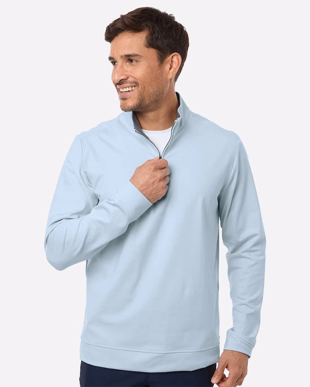 Adidas Men's Ultimate365 Classic Quarter-Zip Pullover - Crystal Sky front