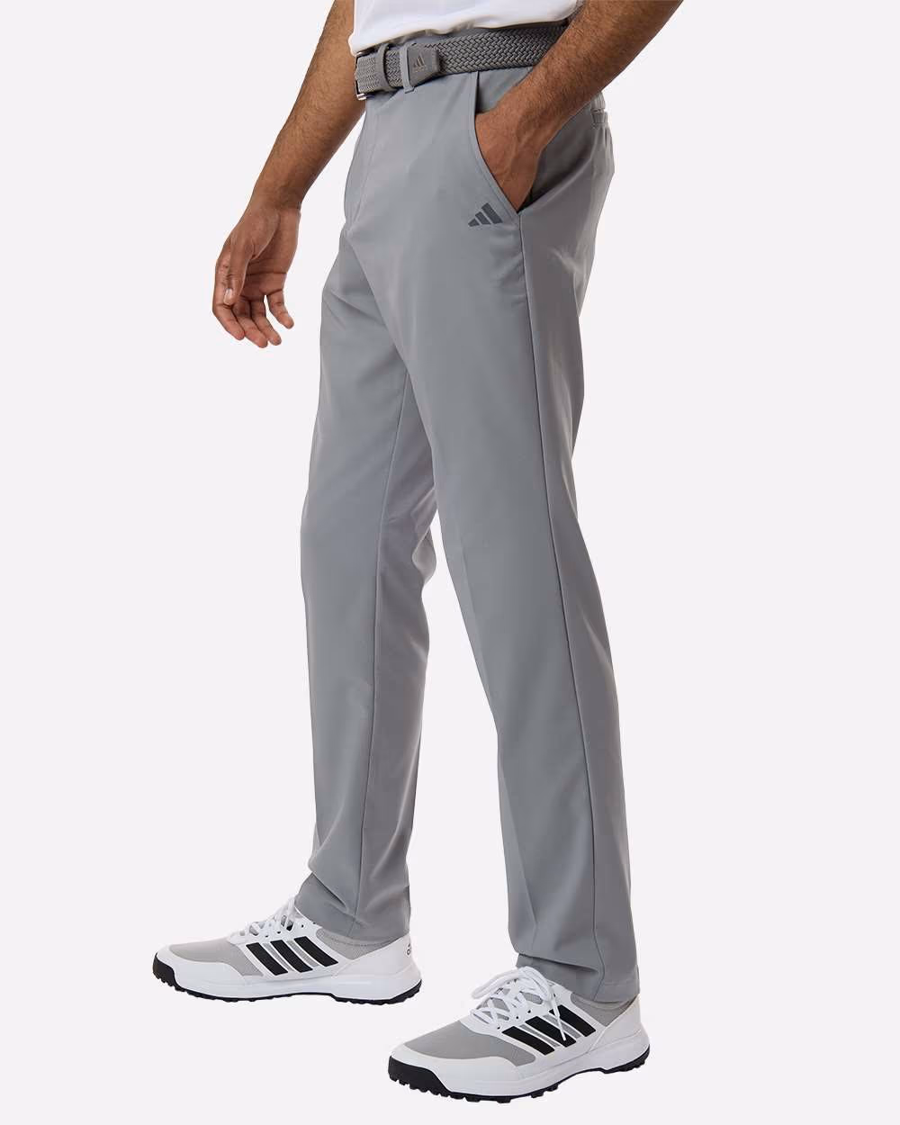 Custom Adidas Men's Golf Tapered Pants - Grey Three side