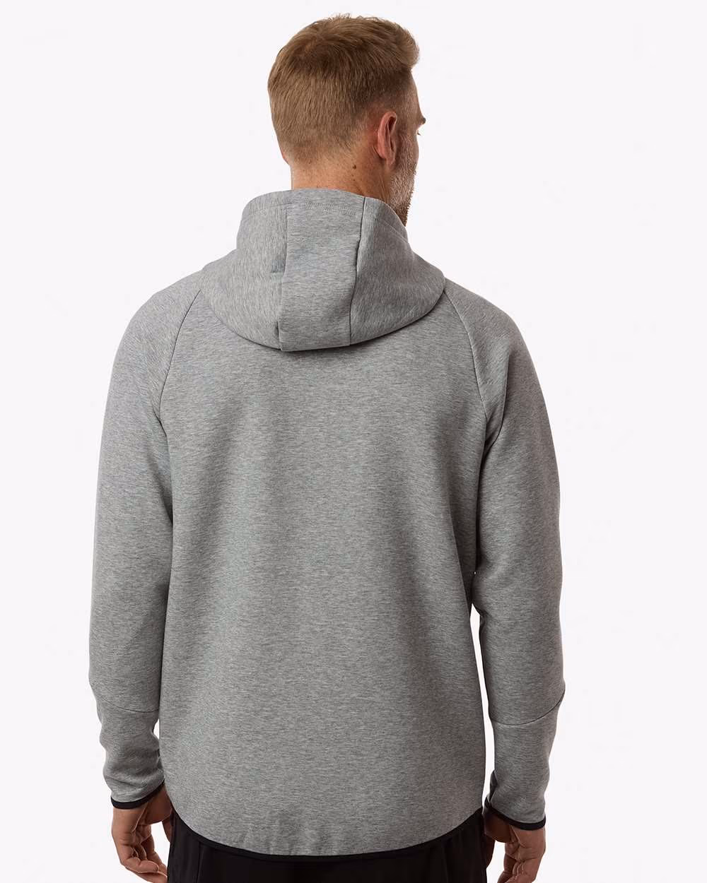 Custom Under Armour Men's Unstoppable Fleece Full-Zip - Mod Grey/ Black back