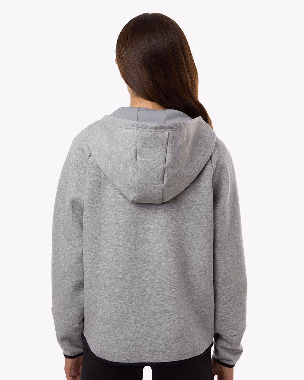 Custom Under Armour Women's Unstoppable Fleece Full-Zip Jacket - Mod Grey/ Black back