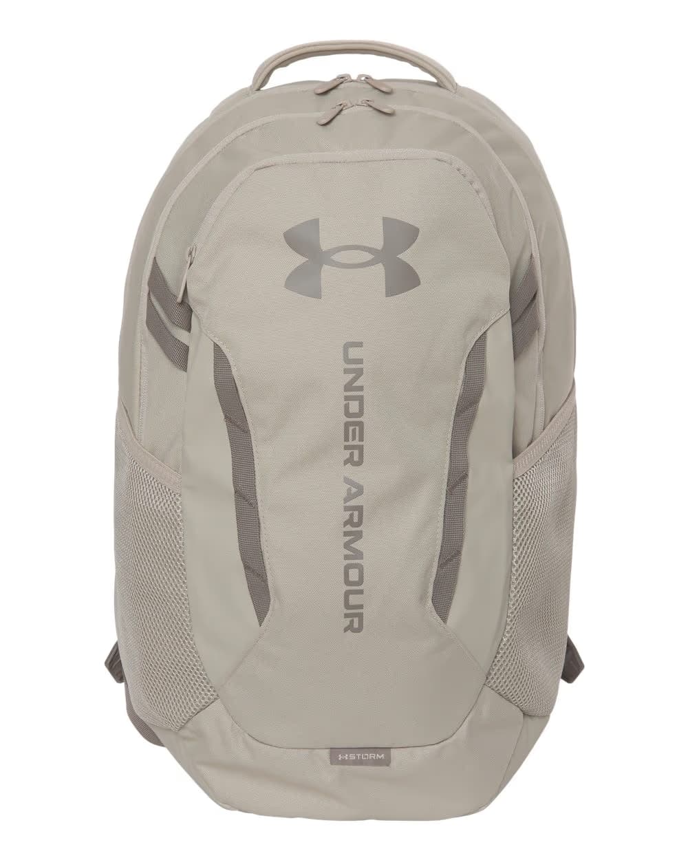 Under Armour Hustle Backpack 6.0 - Khaki/ Taupe front