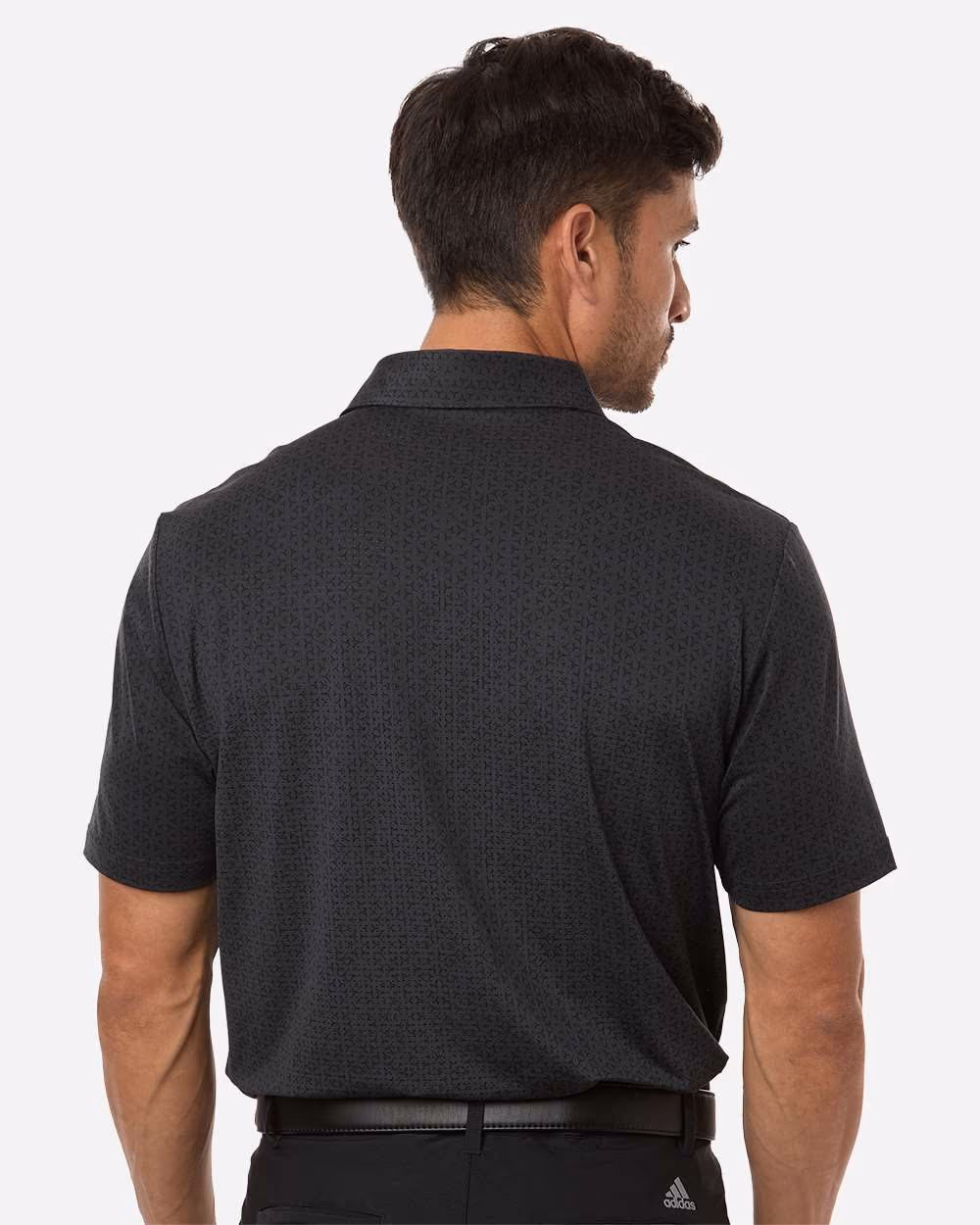 Custom Adidas Men's Ultimate365 Mesh Tango Print Climacool Polo - Black/ Carbon back