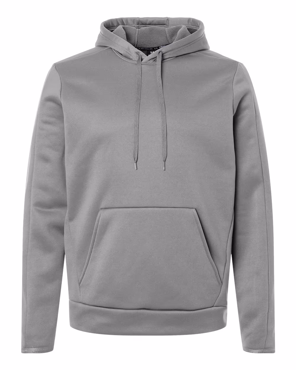 Custom Under Armour Men's Armour Fleece Pro Hooded Sweatshirt - Mod Grey/ White front