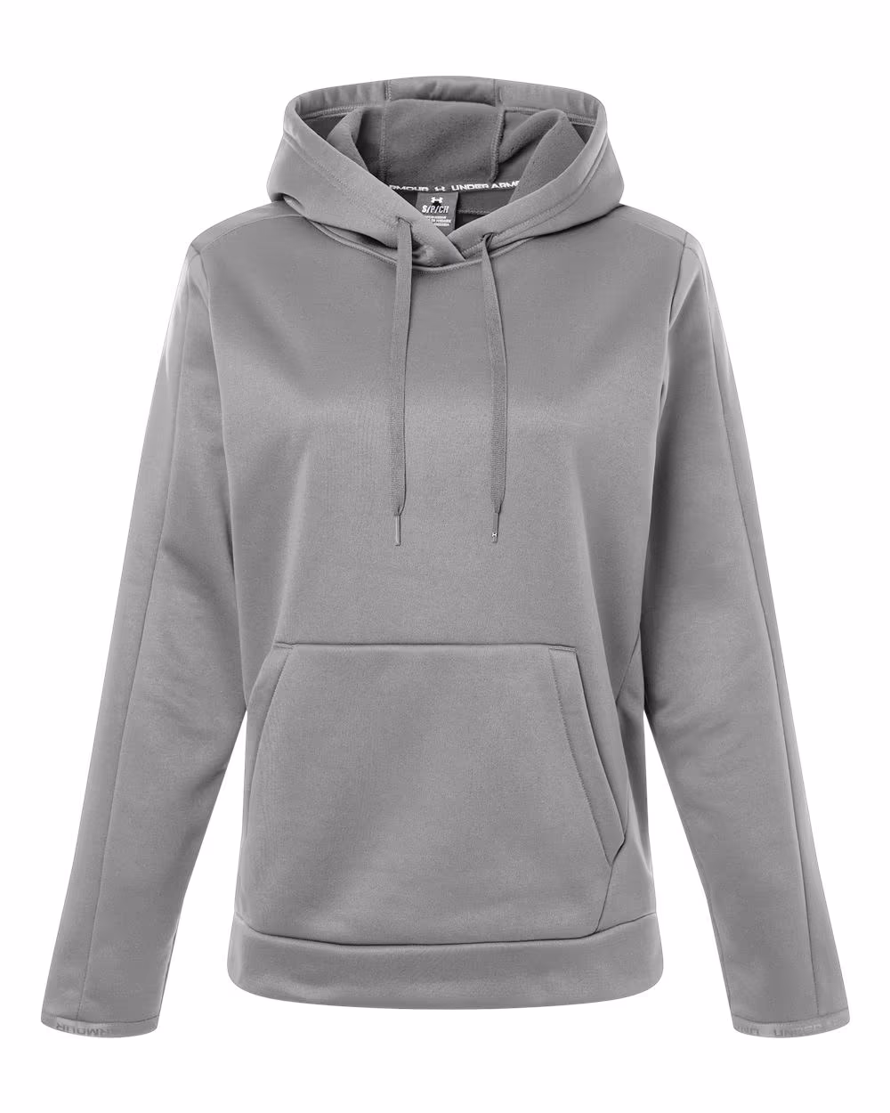 Custom Under Armour Women's Armour Fleece Pro Hooded Sweatshirt - Mod Grey/ White front