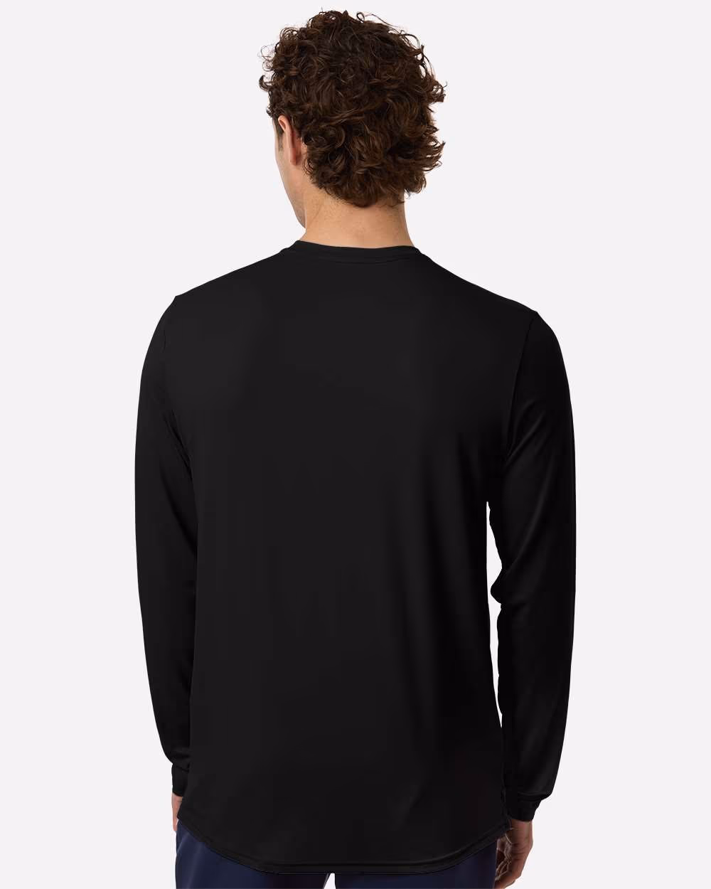 Custom Under Armour Men's Team Vanish Long Sleeve T-Shirt - Black/ White back