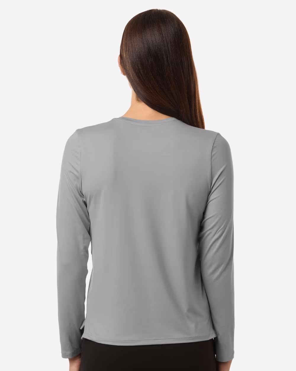 Custom Under Armour Women's Team Vanish Long Sleeve T-Shirt - Mod Grey/ White back