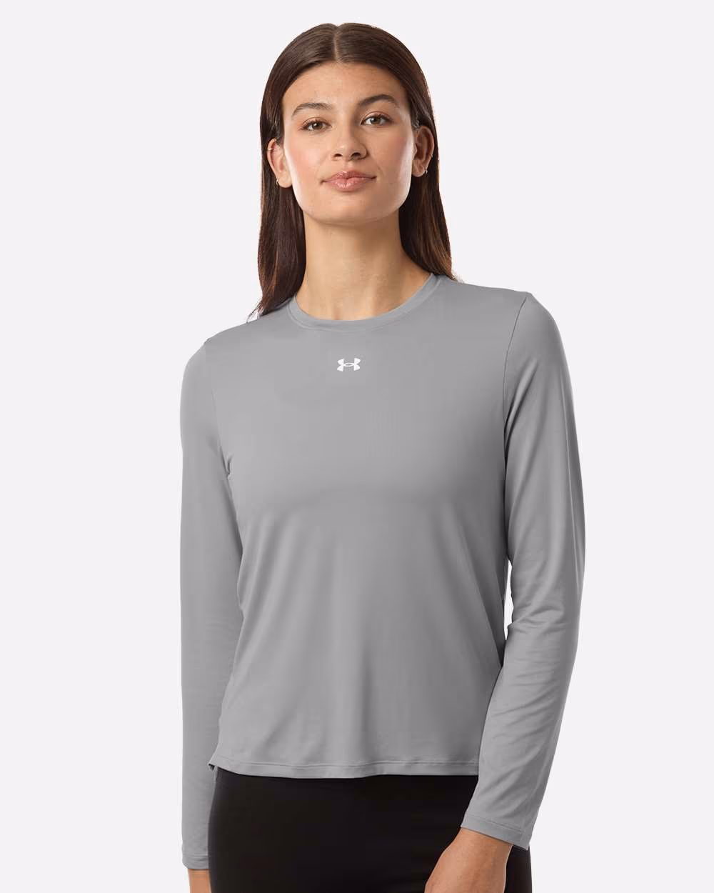 Custom Under Armour Women's Team Vanish Long Sleeve T-Shirt - Mod Grey/ White front