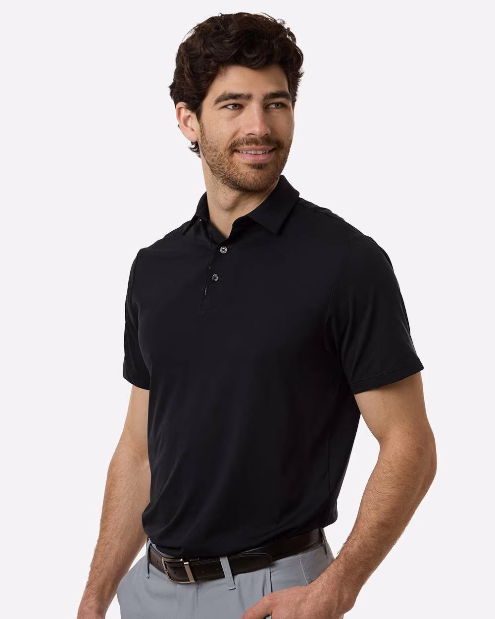 Custom Under Armour Men's Drive Bonded Polo - Black/ Steel side