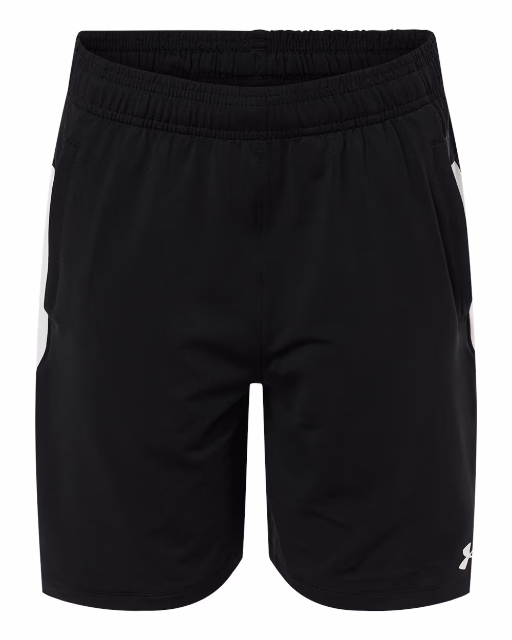 Custom Under Armour Youth Tech Vent Short - Black/ White front