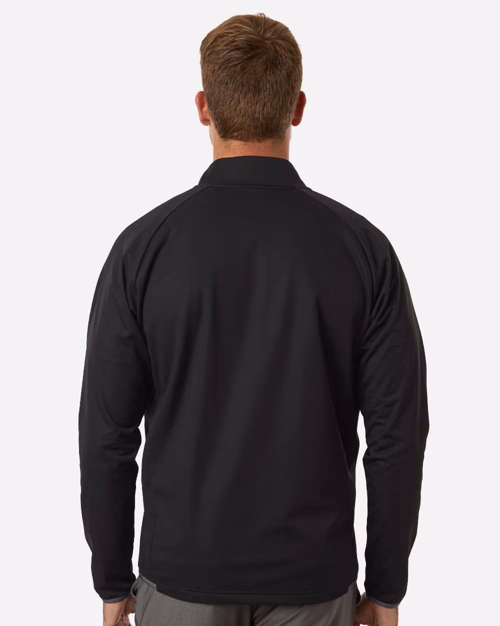 Custom Adidas Men's Ultimate365 Wind Quarter-Zip Pullover - Black back