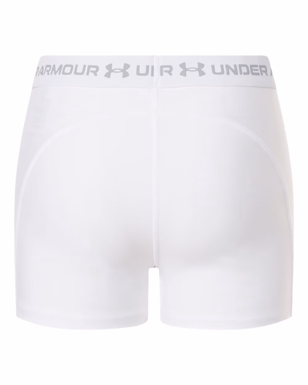 Custom Under Armour Women's HeatGear 3" Shorty - White/ Halo Grey back