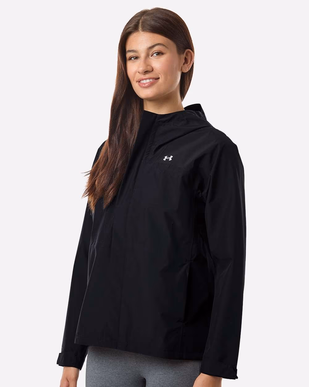 Custom Under Armour Women's Cloudstrike Jacket - Black/ White side