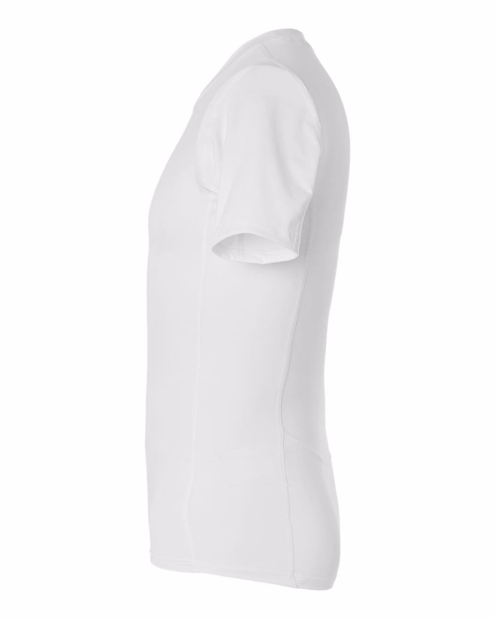 Custom Adidas Men's Techfit Compression T-Shirt White direct side