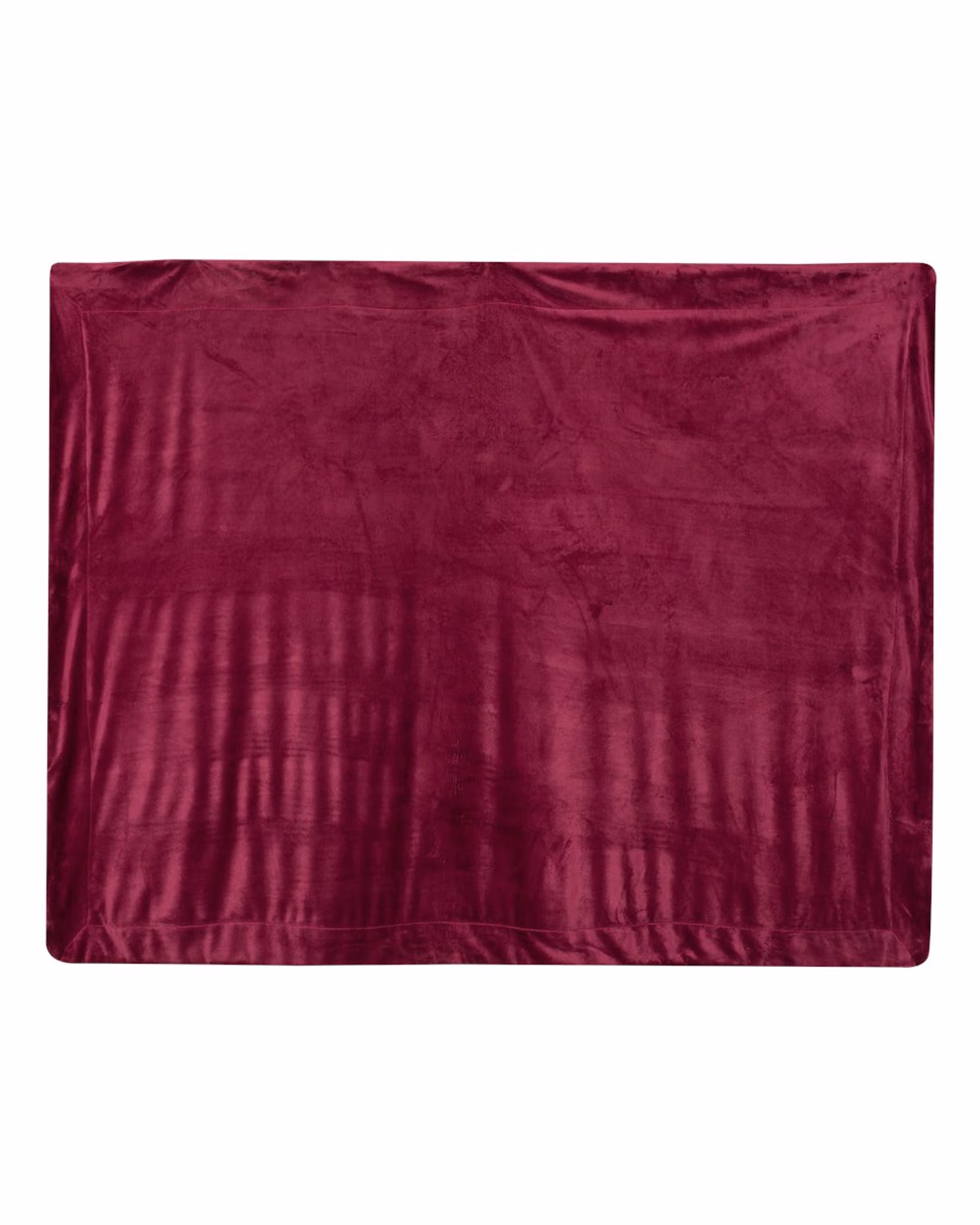 Alpine Fleece Micro Mink Sherpa Blanket - Burgundy - front