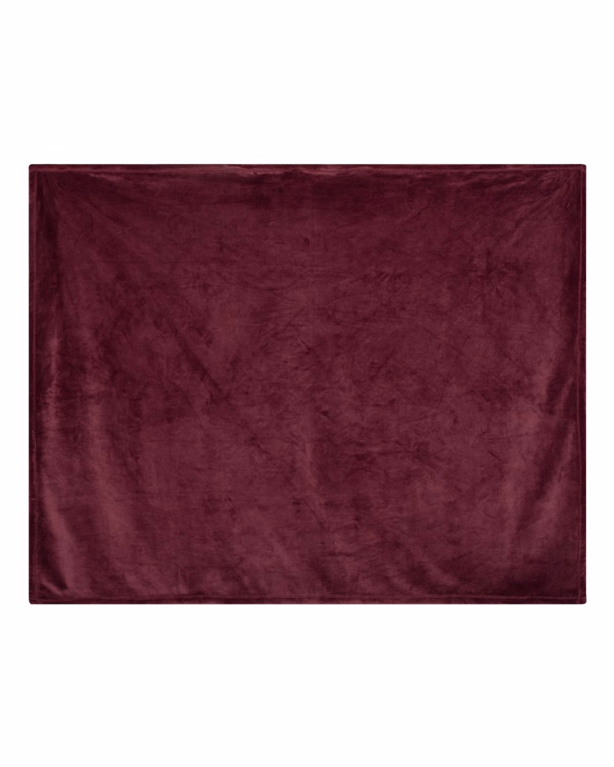 Alpine Fleece Mink Touch Luxury Blanket - Burgundy - side