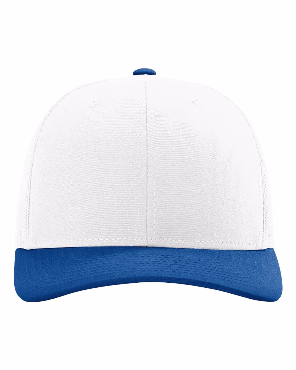 Richardson 112 Snapback Trucker Cap - White/ Royal CMB front