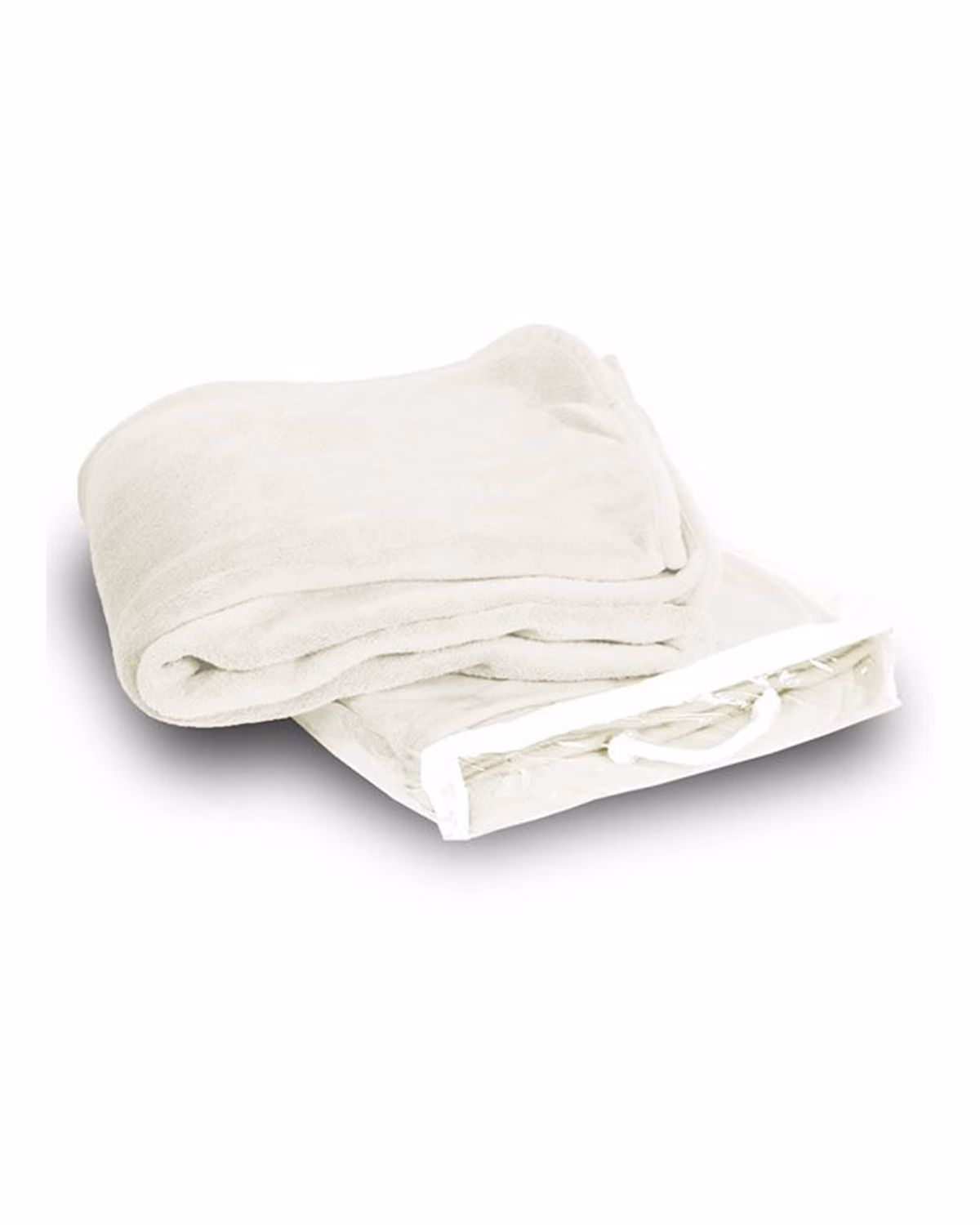 Alpine Fleece Micro Coral Blanket - Cream - front