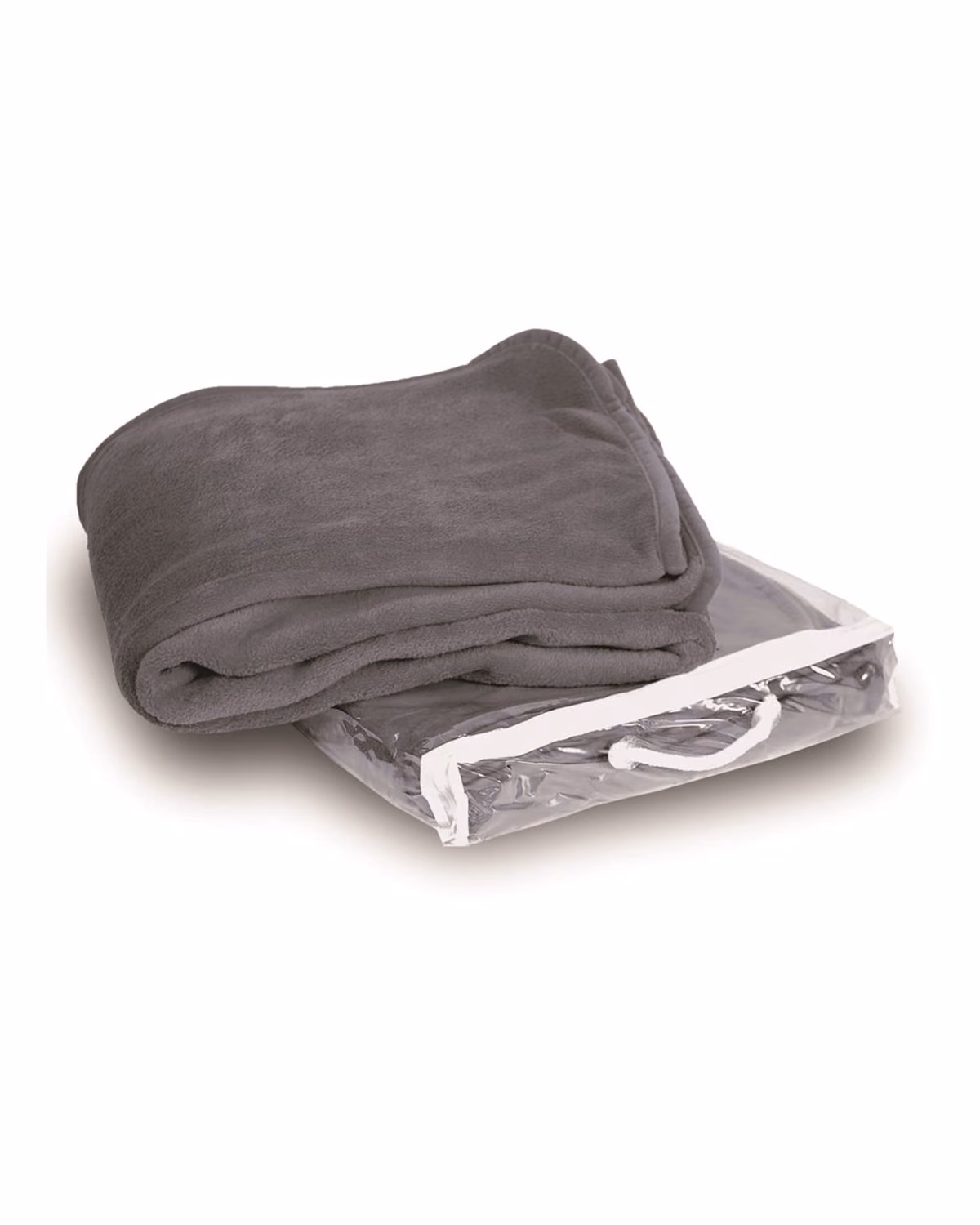 Alpine Fleece Micro Coral Blanket - Grey - front
