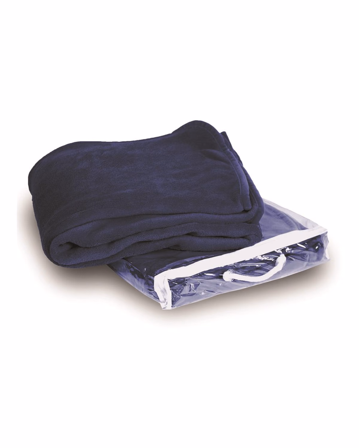 Alpine Fleece Micro Coral Blanket - Navy - front