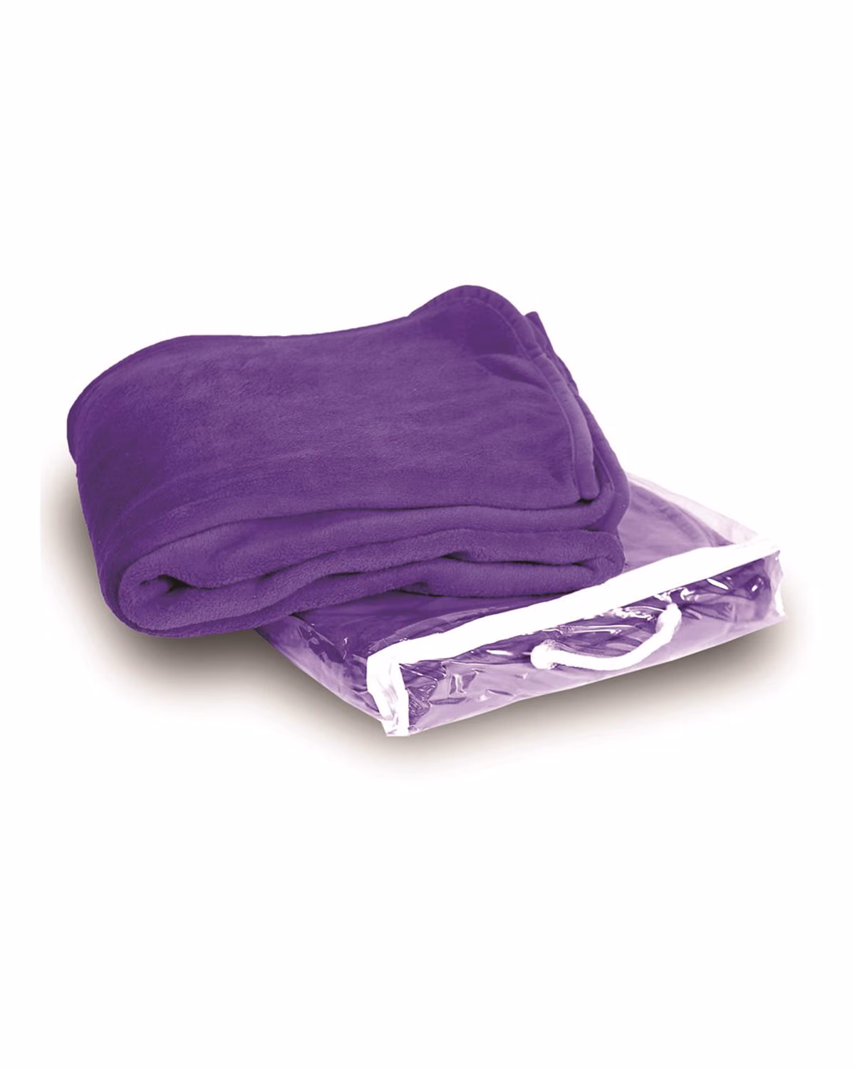 Alpine Fleece Micro Coral Blanket - Purple - front