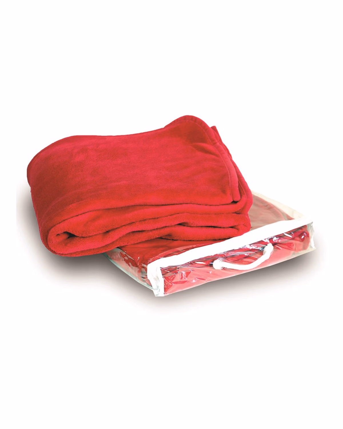 Alpine Fleece Micro Coral Blanket - Red - front