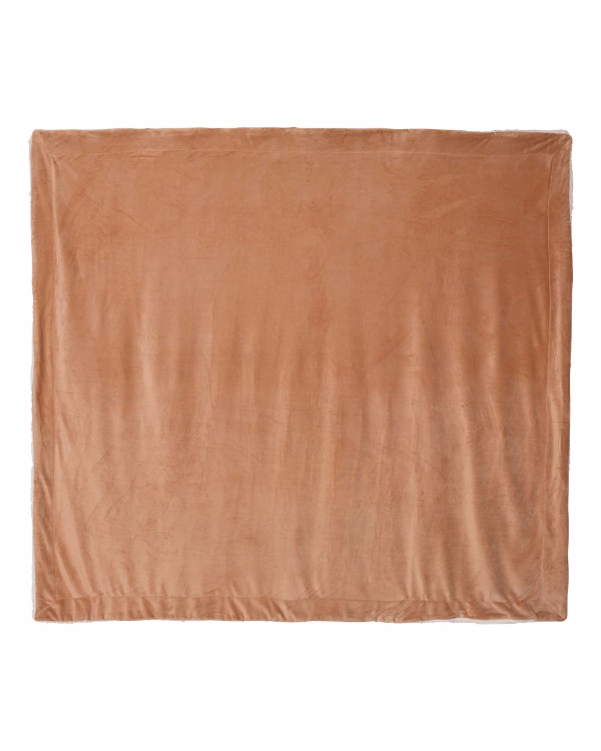 Alpine Fleece Oversized Mink Sherpa Blanket - Camel - front