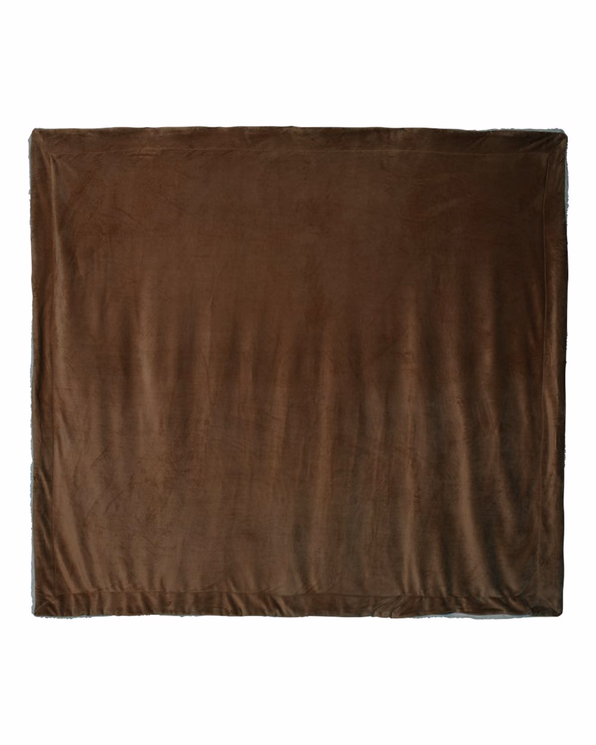 Alpine Fleece Oversized Mink Sherpa Blanket - Chocolate - front