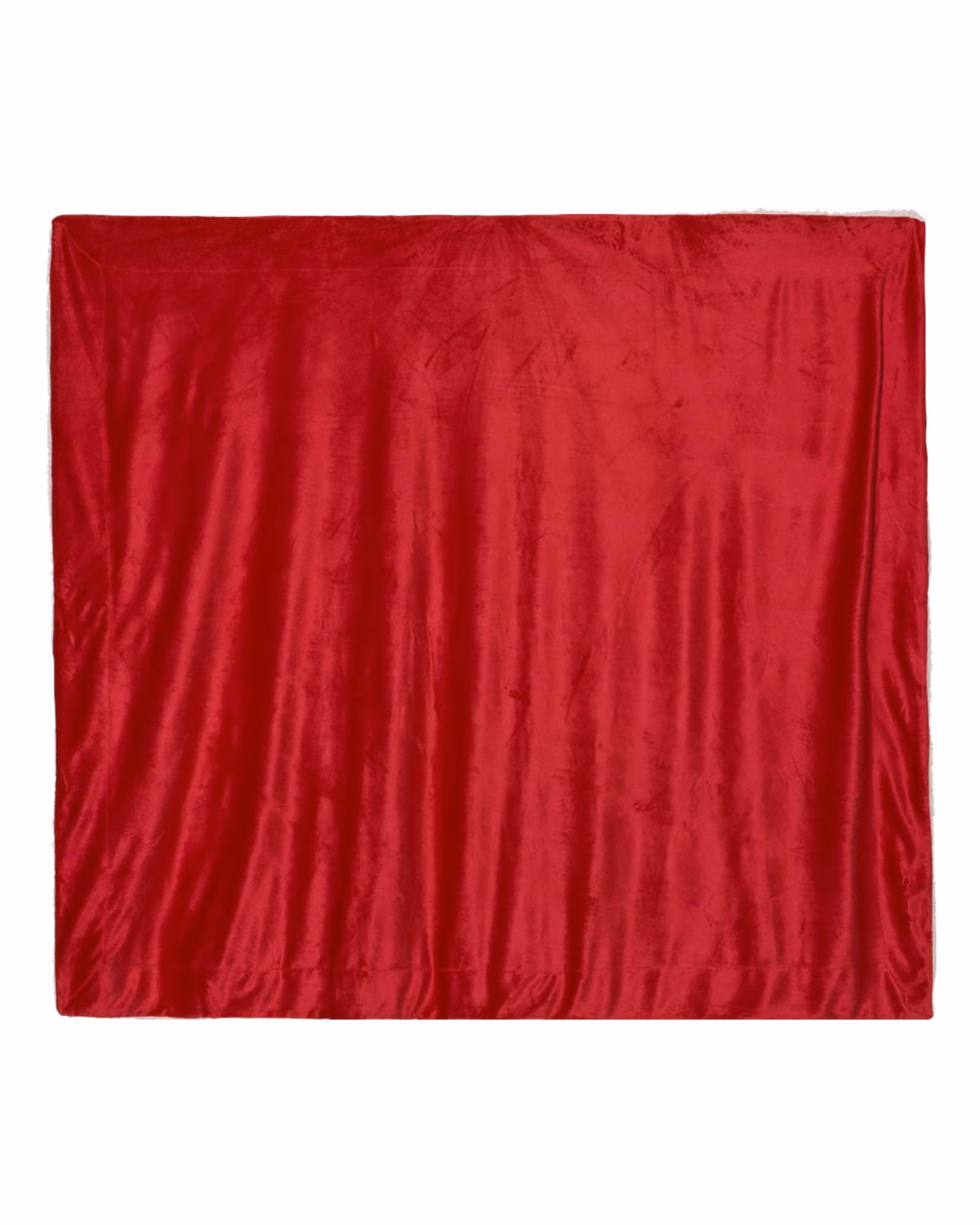 Alpine Fleece Oversized Mink Sherpa Blanket - Red - front