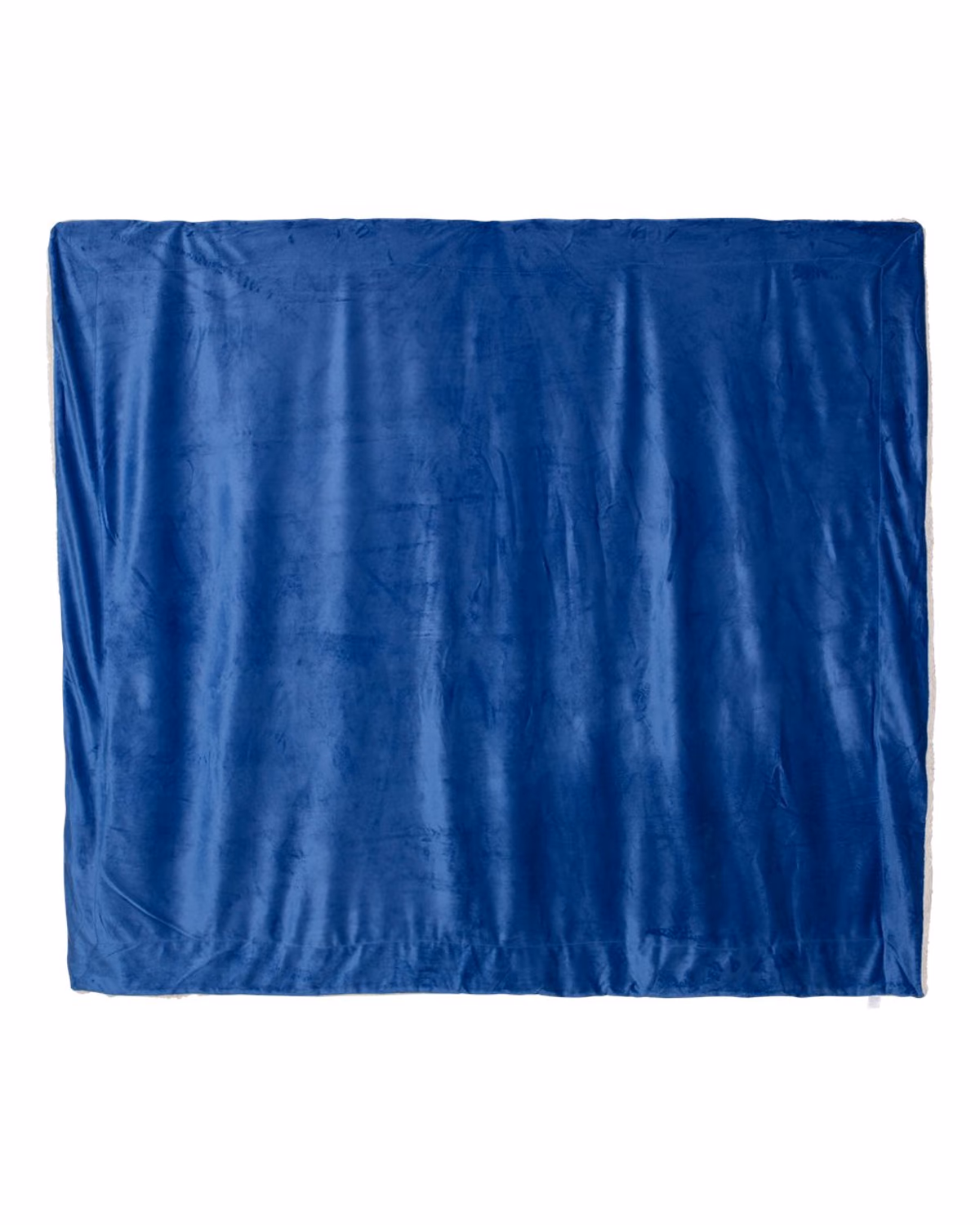 Alpine Fleece Oversized Mink Sherpa Blanket - Royal - front