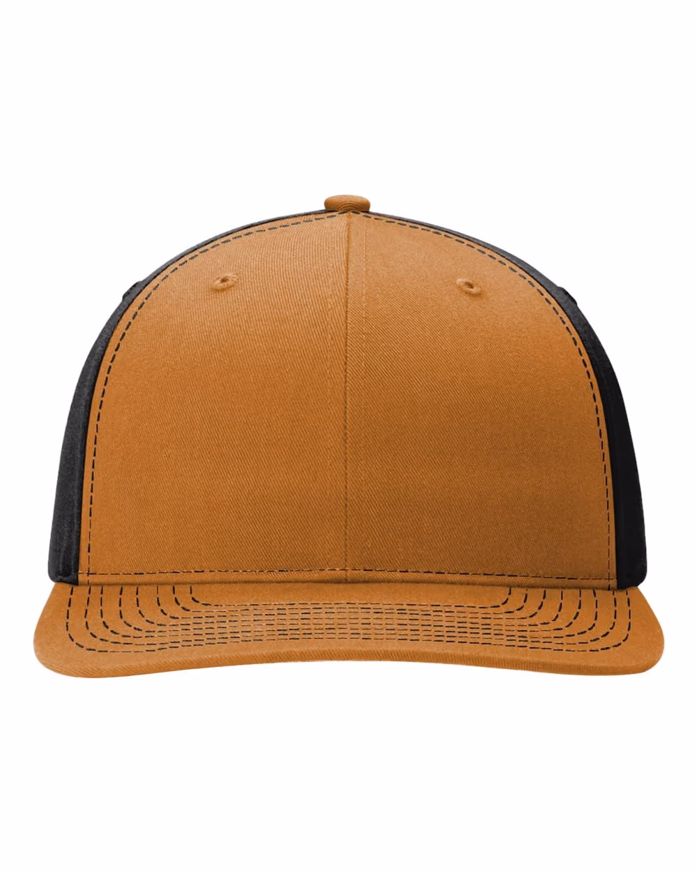 Richardson Twill Back Trucker Cap - Caramel/ Black front
