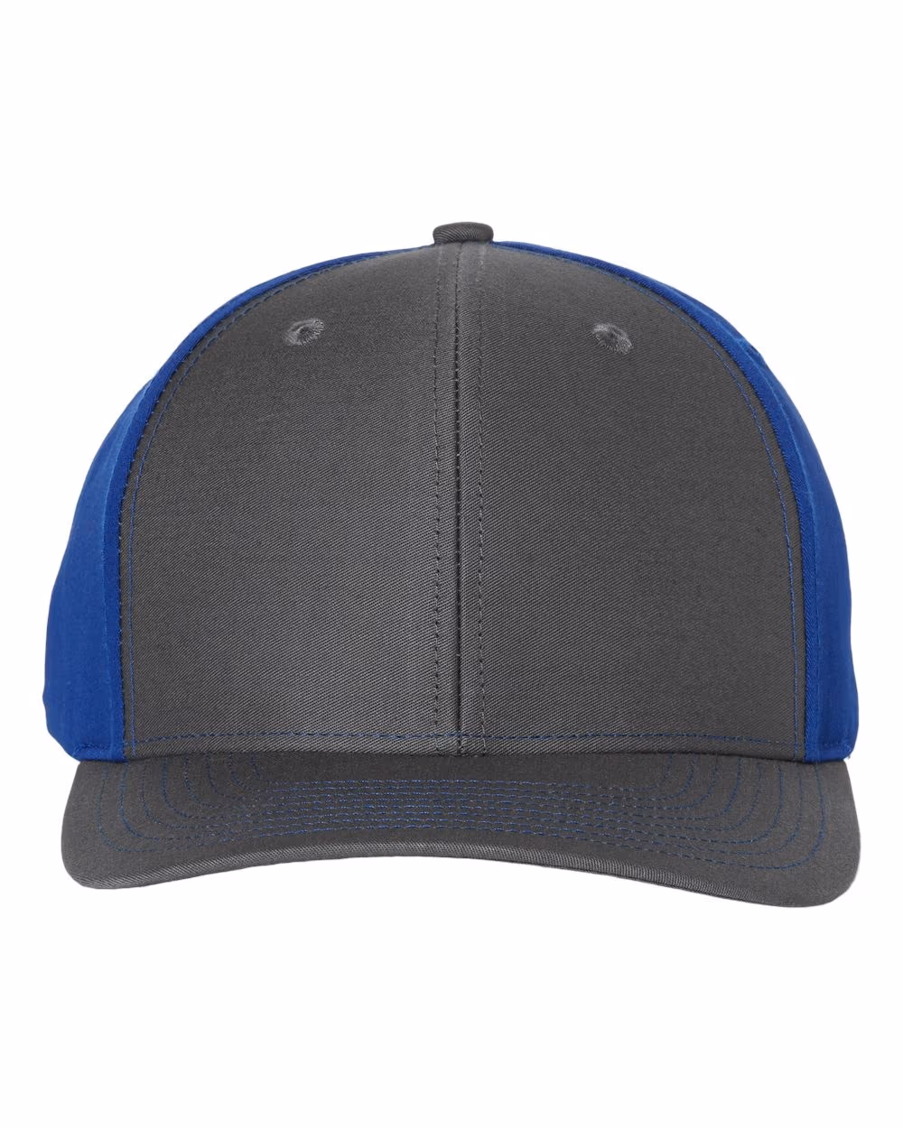 Richardson Twill Back Trucker Cap - Charcoal/ Royal front