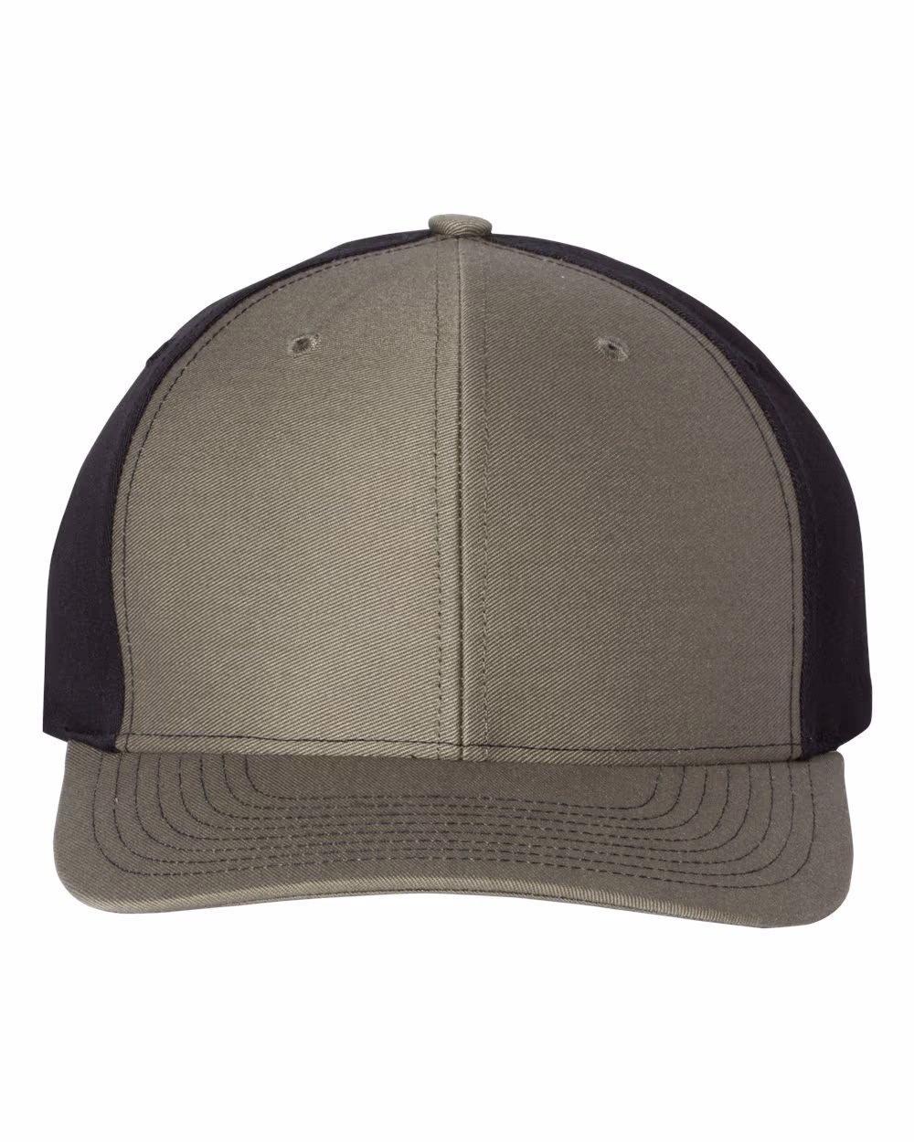 Richardson Twill Back Trucker Cap - Loden/ Black front