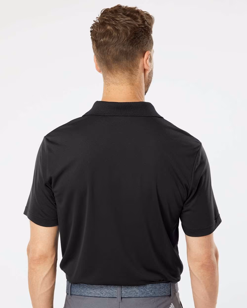 Custom Adidas Men's Performance Polo - Black back